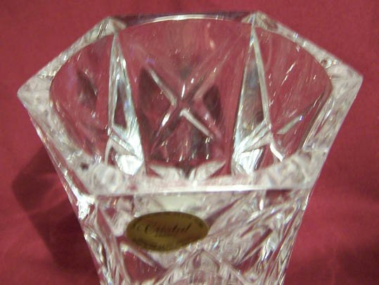 Vintage 1987 Avon Crystal Bud Vase - Original Sticker and Box