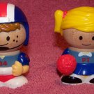 PLAY TOWN WOODEN FIGURE FOOTBALL PLAY SET~Samantha & Ben