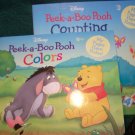 2 Cute Peek-a-Boo Pooh Disney Books - Colors and Counting