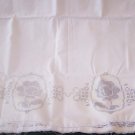 VINTAGE  ~ 1 Pair of Stamped 50/50 Poly Cotton White Pillowcases to Embroider