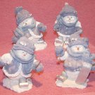 4 Skiing Snowmen Figurines - Cornerstone Creations - Snow Buddies?
