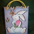 Home Interiors ~ Easter Metal Bunny Sack Planter or Lantern ~ NEW IN BOX! ~ 4 Available