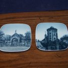 Denmark - Copenhagen B& G "RUNDETAARN" & “TIVOLI” BONFILS Porcelain Plaques/Plates