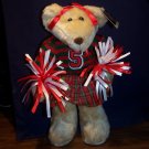 Cheerleader Bear - Plush - Red, White & Green - Great for Christmas - NEW
