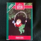 Hallmark Ornament Hooked on Santa 1991 Fishing Pole