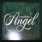 LONGABERGER BASKET PEWTER 1998 ANGEL ORNAMENT SET of 4 ~ LIKE NEW