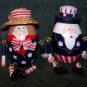Patriotic Wooden Eggs w/Arms & Legs – Uncle Sam and Lady