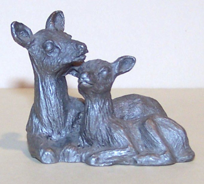 Vintage 1981 Spoontiques Pewter Deer Figurine 192