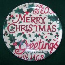 New Merry Christmas – Seasons Greetings – Santa Cookie Plate - Melamine - NEW