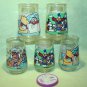 5 Welch’s Jelly Jars - 2 Mickey Mouse & 2 Pooh  & 1 Muppets -  Glass