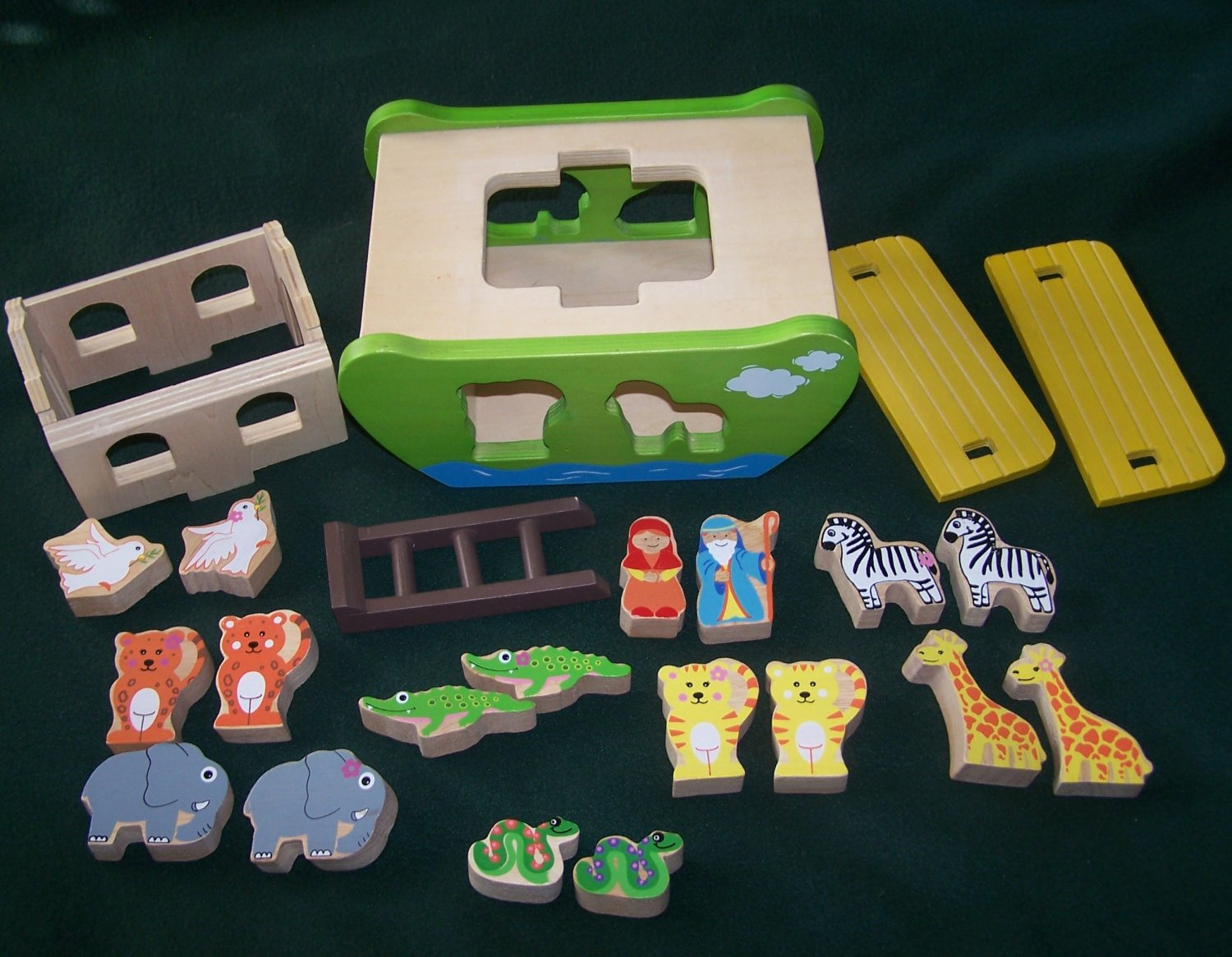 23PIECE NOAH'S ARK SHAPE SORT PLAY SORTER TOY PLAY/GIFT SET WOOD
