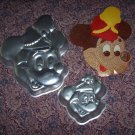 Vintage Wilton Disney Mickey Mouse Band Leader Cake Pans Large & Small Pans