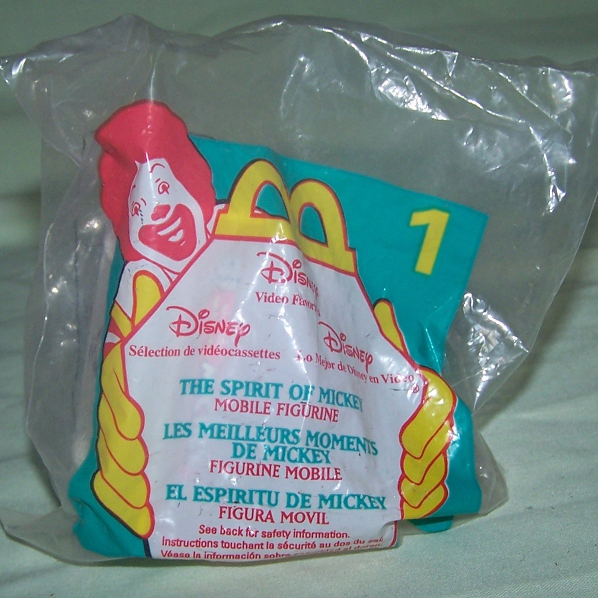 McDonald's Disney Video Favorites Spirit of Mickey Mouse #1 Toy 1998