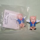 1990 Shell Warner Bros Looney Tunes 2 Porky Pig Collector Figurine Cake Toppers