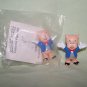 1990 Shell Warner Bros Looney Tunes 2 Porky Pig Collector Figurine Cake Toppers