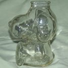 Vintage Snoopy Peanuts Clear Solid Glass Dog Piggy Bank Coins Vintage 1966