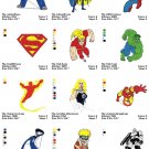 SUPER HEROES (1) - 19 EMBROIDERY DESIGNS INSTANT DOWNLOAD