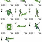 GREEN LANTERN - 10 EMBROIDERY DESIGNS INSTANT DOWNLOAD