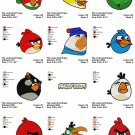 ANGRY BIRD - 12 EMBROIDERY DESIGNS INSTANT DOWNLOAD