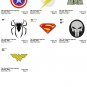 SUPER HEROES LOGO (2) - 7 Embroidery designs INSTANT DOWNLOAD