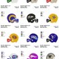 NFL HELMET (2) - 16 EMBROIDERY DESIGNS INSTANT DOWNLOAD