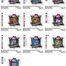 MONSTER HIGH  - 10 EMBROIDERY DESIGNS INSTANT DOWNLOAD