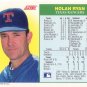 NOLAN RYAN 1991 SCORE #701 TEXAS RANGERS