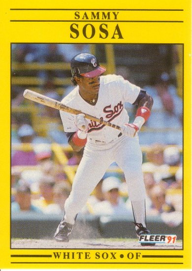 SAMMY SOSA 1991 FLEER #136 CHICAGO WHITE SOX