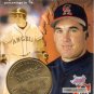 TIM SALMON 1997 PINNACLE MINT BRASS COIN #24 W/ DIE-CARD ANAHEIM ANGELS