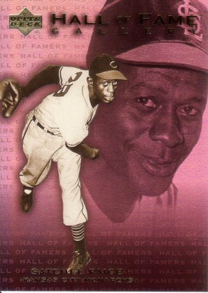 SATCHEL PAIGE 2001 UD HALL OF FAMERS GALLERY #G13 KANSAS CITY MONARCHS ...