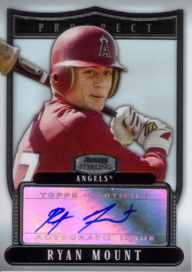 RYAN MOUNT 2007 BOWMAN STERLING AUTO #BSP-RM ROOKIE ANAHEIM ANGELS AllstarZsports.com