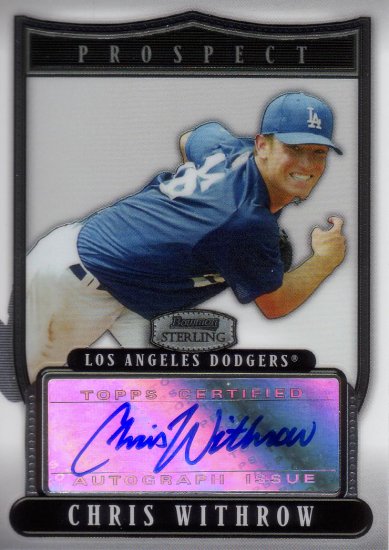 CHRIS WITHROW 2007 BOWMAN STERLING AUTO #BSP-CW ROOKIE LOS ANGELES DODGERS AllstarZsports.com