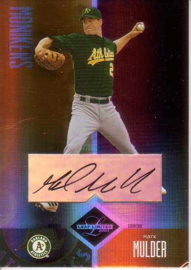 MARK MULDER 2004 LEAF LIMITED MONIKER BRONZE #100 SP# 082/100 AUTO ATHLETICS AllstarZsports.com