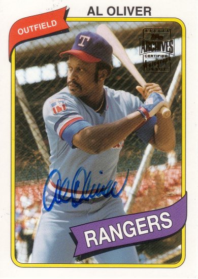 AL OLIVER 2003 TOPPS ARCHIVES ALL-TEAM FAN FAVORITES #A0 AUTOGRAPH TEXAS RANGERS AllstarZsports.com