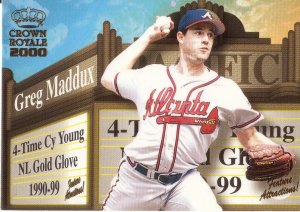 GREG MADDUX 2000 CROWN ROYALE FEATURE ATTRACTIONS #3 ATLANTA BRAVES AllstarZsports.com