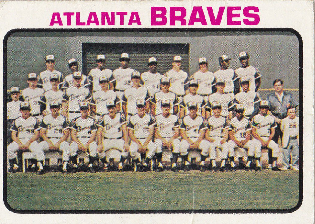 ATLANTA BRAVES 1973 TOPPS #521 TEAM CARD www.AllstarZsports.com