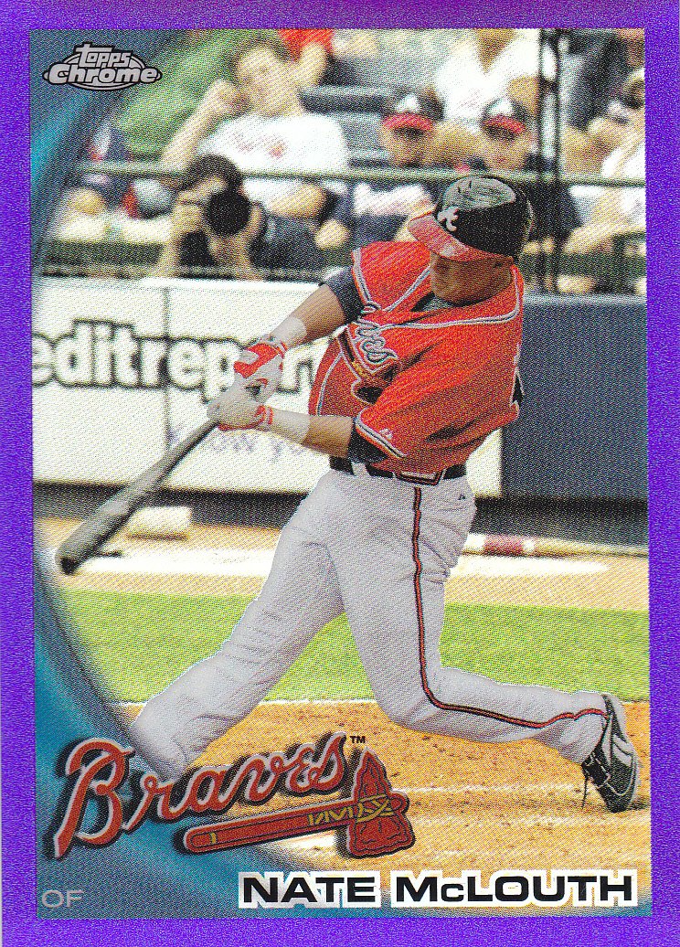 NATE McLOUTH 2010 TOPPS CHROME PURPLE REFRACTOR #162 498/599 ATLANTA BRAVES www.AllstarZsports.com