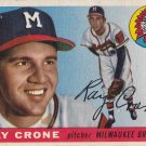 RAY CRONE 1955 TOPPS #149 MILWAUKEE BRAVES www.AllstarZsports.com