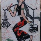 the small size carry water woman wax printing