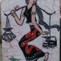 the small size carry water woman wax printing