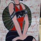 the middle size of dancing woman wax printing