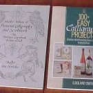 Lot 2 CALLIGRAPHY Pictorial Scrollwork Lettering Books 1633 Reprint Plus Basic Skills SC Books