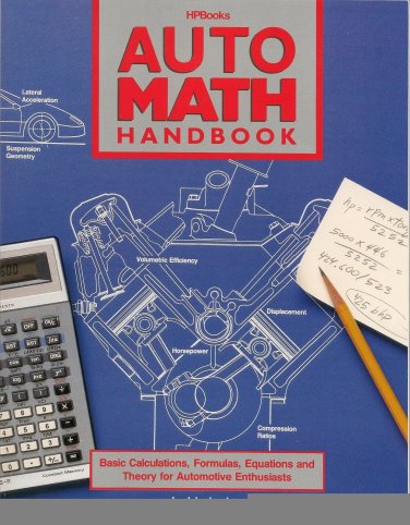 Auto Math Handbook by John Lawlor Automotive Calculations Formulas Equations Theory SC Book