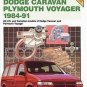 Chilton Dodge Caravan Plymouth Voyager 1984-1991 USA Canadian Models Repair Manual SC Book
