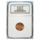 1970-S 1970S LINCOLN CENT - LARGE DATE - LOW 7 - CERTIFIED NGC MS66 RD - BRIGHT RED