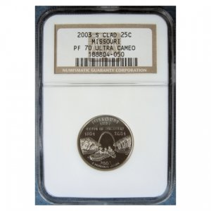 2003-S 2003S MISSOURI STATE QUARTER - CLAD - CERTIFIED NGC PF70 UC PR70 DC
