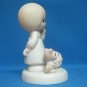 PRECIOUS MOMENTS FIGURINE - "THE LORD GIVETH AND THE LORD TAKETH AWAY" - CEDAR TREE MARK - 1987
