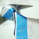 100% silk tie,light blue/white SW1562