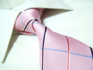 Marc Costar 100% silk pink check tie SW1403