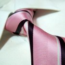 100% silk tie,pink stripe SW1431